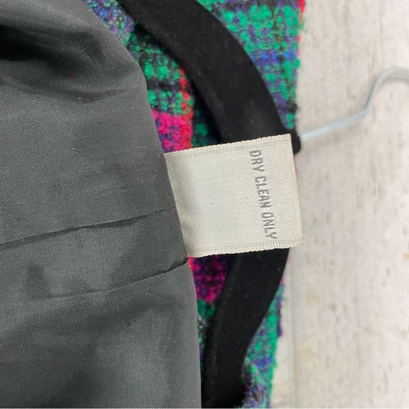 🍁 Jacqueline Ferrar Tweed Blazer Wool Blend Lined Jacket Coat sz 10 - Picture 6 of 6